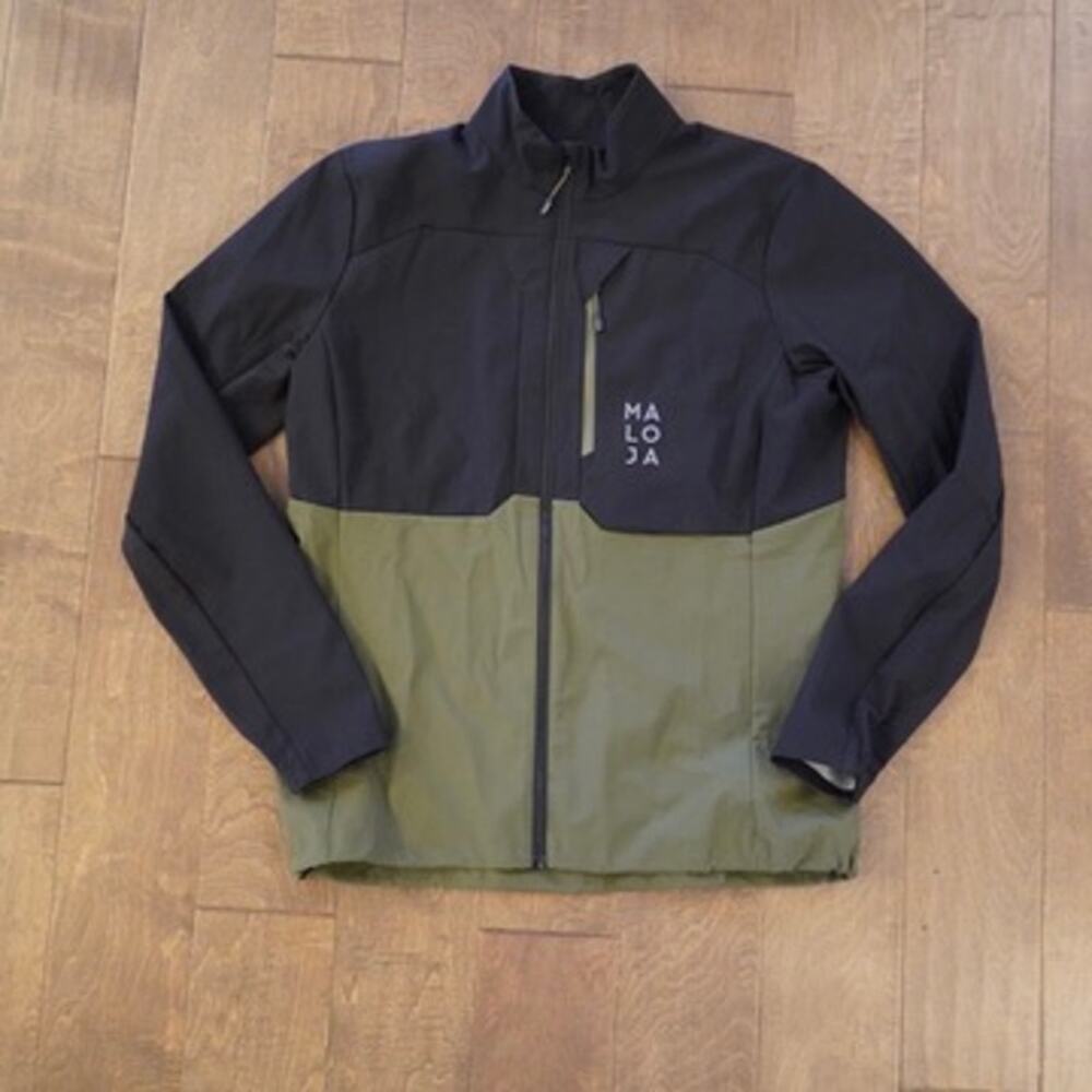 Maloja Nordic Hybrid Softshell Jacket Black/Green Mens Size Large